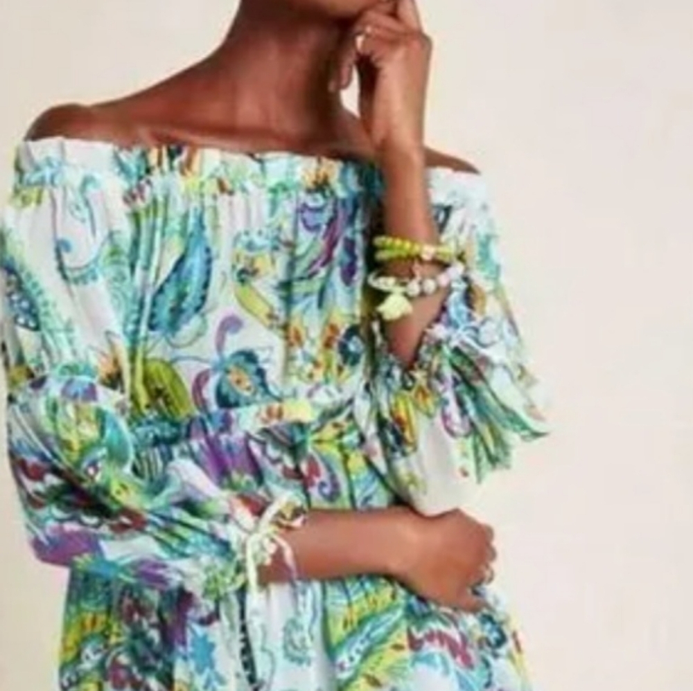 Anthropologie Maeve Frankie Floral Off Shoulder Blouse Size XS